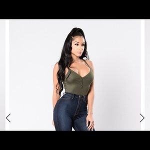 The Henley BodySuit - Olive